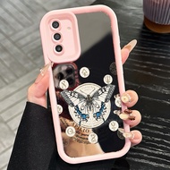 Casing hp for Samsung A17 4G A17 5G M17 5G F17 5G Case vintage Butterfly Pattern Casing Tianyan Ladd