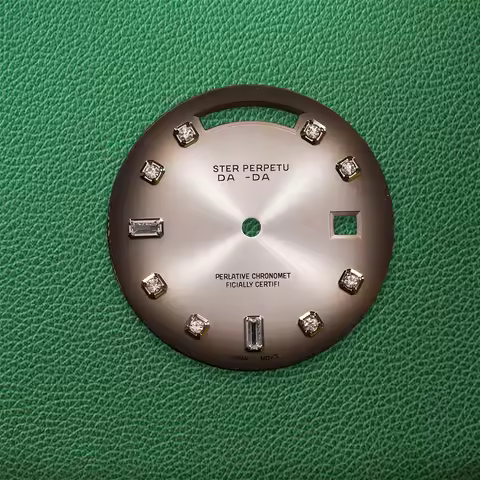 31mm S Logo 8285 Dial Printing Logo Gemstone dial No Hands No Luminous Suitable for 8285 Movement Wa