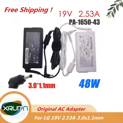 New Original 19V 2.53A FOR LG gram 17Z90N-R.AAC8U1 17Z990-R.AAS7U1 ADS-48MS-19-2 19048E PA-1650-43 A