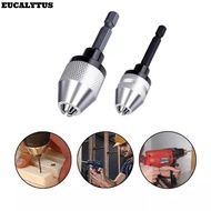 EUCALYTUSS Drill Chuck Adapter, Hex / Round Shank Alloy Keyless Drill Chuck,  Hex Shank Chuck for Mi
