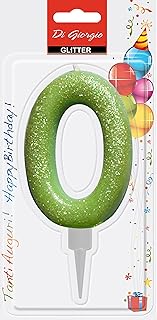 Cereria di Giorgio 58160 60 Birthday Candle Giant with Glitter Number 0