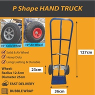 [TAHAN] Hand Truck 2 Wheel Trolley With 10" Air Wheel / With 10" Solid Wheel hand trolley P Shape