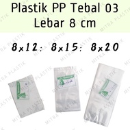 Pp Plastic Width 8th Thick 03 8x12 8x15 8x20 Transparent Clear Plastic Bag