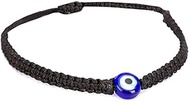 Classic Evil Eye Adjustable Handmade Knotted Bracelet and Anklet for Man Woman to Avoid Negative Ene