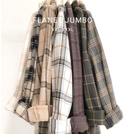 KEMEJA Jumbo flannel shirts XXL AND XXXL office shirts work shirts checkered shirts LONG SLEEVES
