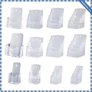[Happi2nessMY] Acrylic Brochure Holder Flyer Holder Rack Transparent Table Stand Display Stand for M