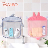 Baby Bathing Storage Bag Shower Cartoon Style Bathroom Storage Hanging Bag Mesh Bag with Suction Cup Rabbit Bear Shark