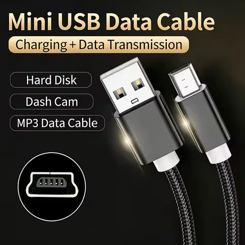 NNBILI USB A to Mini USB Cable Fast Data Charger Mini-USB Cable For MP3 MP4 Player Car DVR GPS Digit