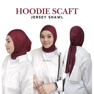 HOODIE MALAS JERSEY SHAWL Tudung shawl hoodie
