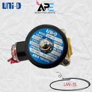 SOLENOID VALVE 2 WAY UNI-D UW-15 / 2W-160-15 THREAD 1/2" BRASS