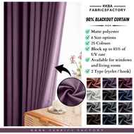 #2 B11-B20 Ready Made Curtain/White Colour BLACKOUT CURTAIN For Door &amp; Window Ready Made Curtain (Hook)