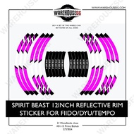 SPIRIT BEAST 12INCH REFLECTIVE RIM STICKER FOR FIIDO/DYU/TEMPO