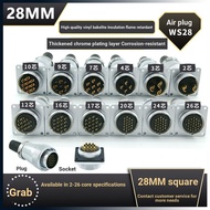 Aviation Plug Socket WS28-2-3-4-7-9-10 Pin 12-16-17-20-24-26 Core TQ/Z Square Socket