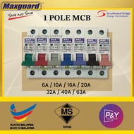MAXGUARD 1 POLE MB63 MCB 1P-C6,C10,C16,C20,C32,C63