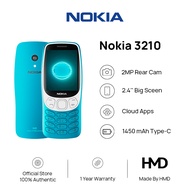 Nokia 3210 Original 4G Phone 2.4 "1450mAh 2MP belakang Cam Bluetooth 5.0 jenis-C mengecas (2024)