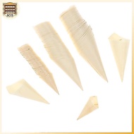 [8C15] 50pcs Disposable Wood Appetizer Cones Ice Cream Cone Cups Party Candy Cones [8C]