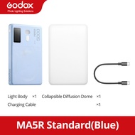 Godox พาวเวอร์แบงค์ไร้สาย MA5R ระบบชาร์จแม่เหล็กแบบไฟ LED สี1800K ถึง10000K RGB ที่ออกแบบให้บางเฉียบ