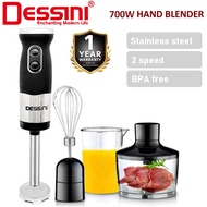 4 IN 1 DESSINI ITALY Hand Blender Chopper Mixer Grinder Juicer Food Processor Stainless Steel Knife 