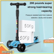Foldable Kick Scooter Light-Up Wheels Kids Scooter Adjustable Height Kids Push Scooter Non-Slip Deck
