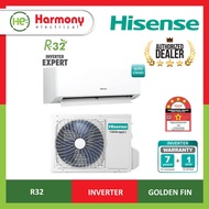 (4 STARS) HISENSE 1.0hp Inverter Air Cond R32 Air Conditioner AI10KAGS1 With Golden Fin (Energy Saving) Penghawa Dingin 冷气机