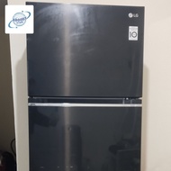 Kulkas LG inverter 2 pintu black stell second