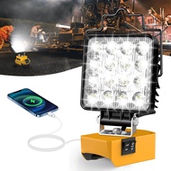 LED Work Light for Dewalt &amp; for Milwaukee Battery 48W Protable Floodlight Flashlight USB&amp;Type C Charging Lamp Tools for Job Site
