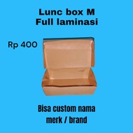 ISI 100 LEMBAR Box Dus Ayam Goreng /250 GSM/ LUNCH BOX M FULL LAMINASI/  DUS AYAM GEPREK / BISA CUST