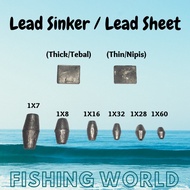Fishing Net Lead Sinker / Lead Sheet ( Batu Timah / Batu Keping ) 铅粒/铅片 - 1 Kg/1 Pack
