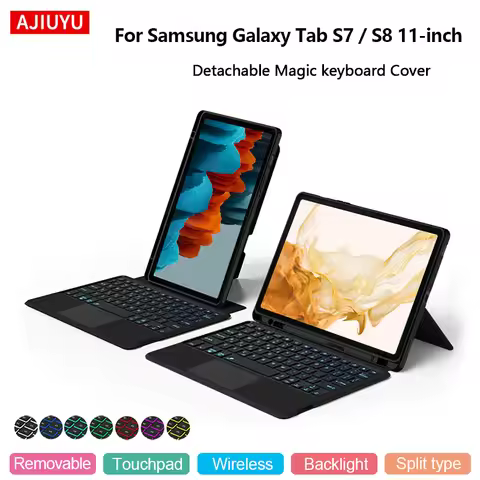 Touchpad Keyboard For Samsung Galaxy Tab S7 11" SM-T870 T875 Case Tab S8 11 Inch SM-X700 X706 Detach
