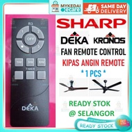 DEKA Fan remote control Sharp fan remote control 3 SPEEDS R3 / 4 SPEEDS R4 / 4 SPEEDS+REVERSE DN / 5