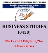 Igcse BUSINESS STUDIES 0450(PAPER 1&2) 2021-2025 Feb/June/Nov Past Papers.