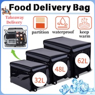 Food Delivery Bag Box Waterproof Thermal Bag 32L/48L/62L BicycleTakeout Motorcycle Takeout