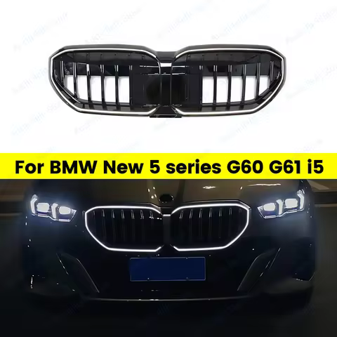 LED Light Grille For BMW New 5 Series G60 G61 i5 Style Kidney Grille Front Grill Grid M Sport Illumi