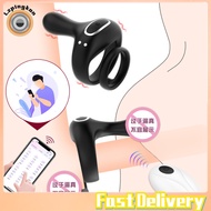 Lzpingkon【Ready Stock】App Time Delay Pnis Cock Ring Prostate Vibrator Male Masturbator Cocking Sex Toy Adult Products
