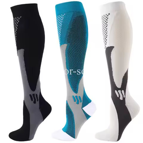 Compression Socks Running Soccer Football Socks Outdoor Sports Crossfit Flight Travel Nurses Men Wom