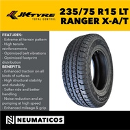 JK Tyre 235/75 R15 LT 4PR Ranger X-A/T SUV Tubeless Tires, Made in India