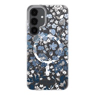 Kate Spade New York Samsung S25 Ultra Blue Flowerbed Magnetic Phone Case