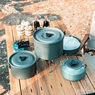 People Multi-person Cookware Set4-5 Set Combination Non-Stick Pan Outdoor Teapot Camping Cookware Pi