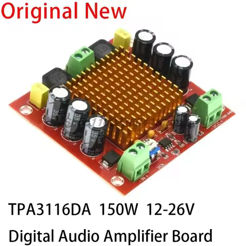XH-M544 DC 12V 24V 150W TPA3116DA TPA3116D2 Mono Channel Digital Power Audio Amplifier Amp Board Wit