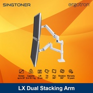 [Local Warranty] Ergotron LX Dual Stacking Arm Two-Monitor Mount White Matte Black Colour Monitor Ar