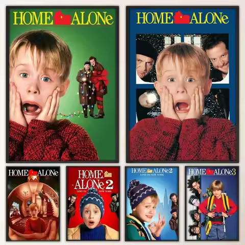 Home Alone Poster Fancy Poster Wall Sticker for Living Room Bar Vintage Decorative Canvas Painting