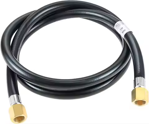 3/8" Propane Hose Extension 3/8 Inch Female Flare RV Quick Connect Hose 5 Feet Propane Hose Connecto