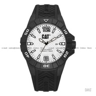 Caterpillar CAT Watches K1.121.21.231 Men's Analog Watch KARBON 45.5mm Silicone Strap Silver Black *