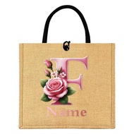 Customized name / LOGO PRINT Tote Bag Customize tote bag custom jute bag custom tote bag with name j