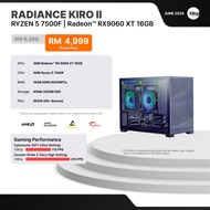 IDEALTECH RADIANCE KIRO II AMD GAMING PC ( AMD RYZEN 5 / AMD RX9060 XT 16GB / 16GB RAM / 500GB SSD )