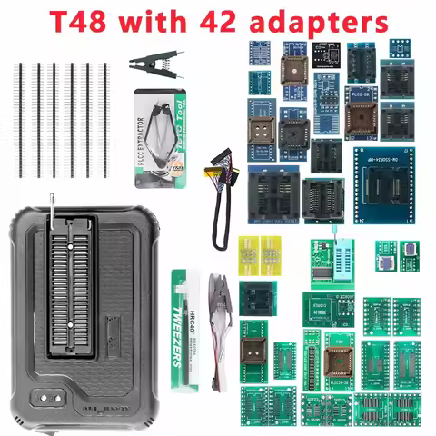 XGecu T48 TL866II -3G USB Universal Programmer with 42 adapters V12.67 Support 17386+IC SPI Flash NA
