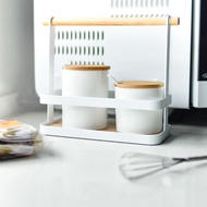 Homely Zakka 日式簡約鐵藝木棍手提瓶罐置物架/收納架