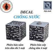 New MOC Bedrock background stone block Waterproof Decal