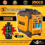 INGCO Inverter Gasoline Generator Silent Type 3800w 4.0KVA GEI40006-5P with free Extension or OIL 1L