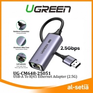 UGREEN CM648 2.5G Ethernet Adapter USB C & USB 3.0 to RJ45 Gigabit LAN Network Card Aluminum for Lap